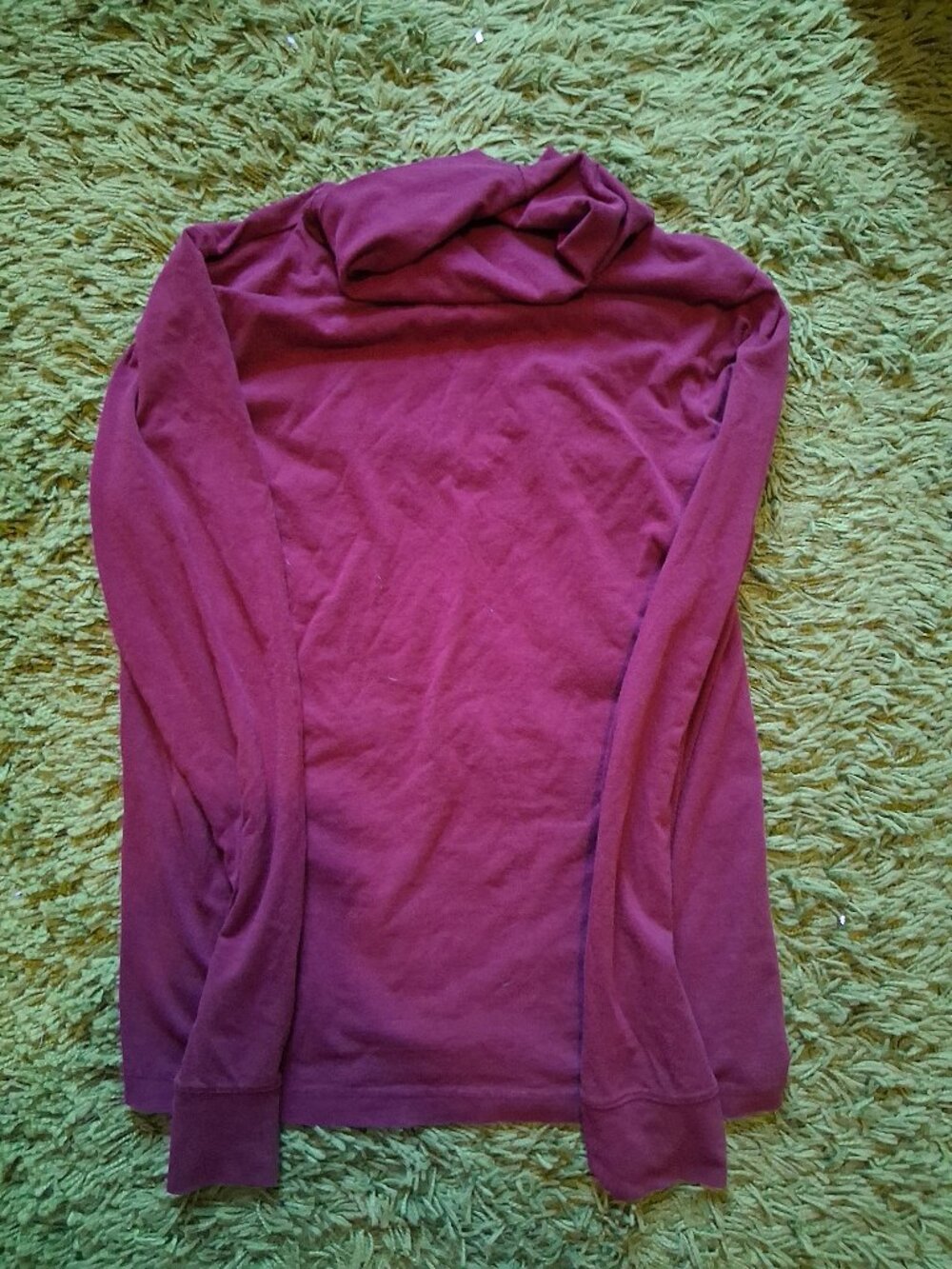 Vintage 90s Cherokee Maroon Turtleneck/Cowl Shirt